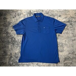 Travis Mathew Polo Shirt Mens‎ Size XL Blue Golf Short Sleeve Casual Pocket